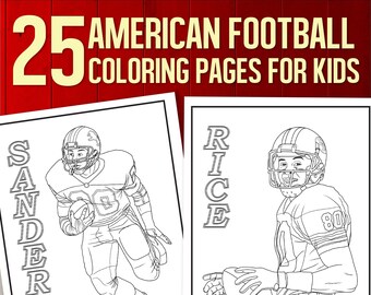 Nfl Football Coloring Pages - Etsy