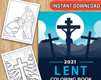 Download Lent Coloring Book Etsy