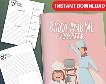 BEST VALUE Daddy And Me Cook Book - Instant Download Write On Simple Recipes Cookbook For Kids To Bond W/ The Whole Family, Kitchen Journal