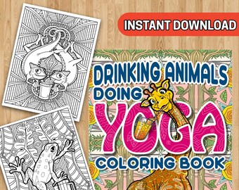 Yoga Coloring Page Etsy