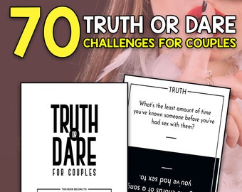 MELHOR VALOR 70 páginas de Verdade ou Desafio para Casais - Jogo Naughty Kinky Perfeito para Presente de Encontro e Noite para Casais Download Instantâneo PDF