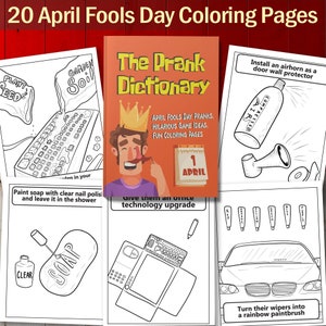 BEST VALUE The Prank Dictionary - Instant Download April Fools Day Pranks, Hilarious Game Ideas, Fun Coloring Pages, Funny Gift Idea For All