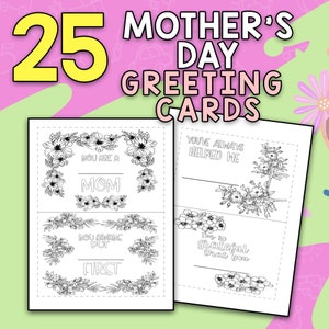 MIGLIOR VALORE 25 cose stampabili che amo di te mamma Biglietti d'auguri per la festa della mamma da condividere e far sorridere la mamma, regalo dei bambini per la mamma