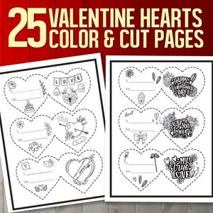 BESTE WAARDE Kleur en deel je eigen Valentijnsdag - Instant Download Valentijnsdag kleurkaarten, DIY Valentijnsdag knutselen voor kinderen