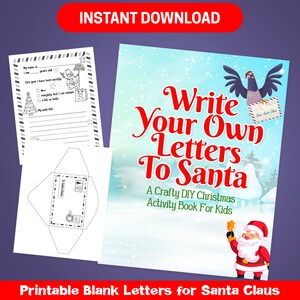 Bester Wert 90 Schreiben Sie Ihre eigenen Briefe an den Weihnachtsmann Malvorlagen - Sofortiger Download Malbuch für Kinder DIY Weihnachtsaktivität zum Genießen