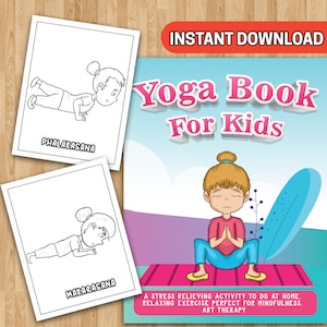 BEST VALUE 30 Yoga Book For Kids - Instant Download Coloring Activity Perfect Mindful Exercises To Learn And Express Creativity