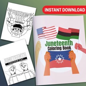 printable juneteenth coloring page set etsy