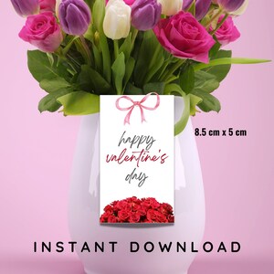 BEST VALUE Printable Valentine Gift Tags - Instant Download PDF Valentine Card Tags For Your Loved Ones, Happy Valentine&#39;s Day Tag Gift