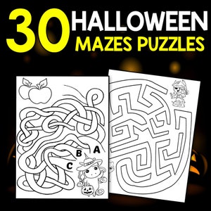 BEST VALUE - Halloween Mazes Activity Book – 30 Printable Spooktacular Halloween Activity Pages for Boys, Girls, and  Kids Instant Download