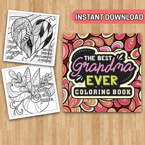 MELHOR VALOR Melhor livro para colorir da vovó de todos os tempos - citações e mensagens inspiradoras para a avó Ilustrações para impressão Download instantâneo de arte