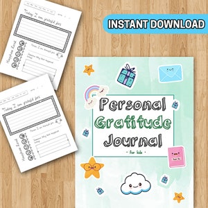 Journal de gratitude au meilleur rapport qualité-prix pour les enfants | Invites de gratitude | Activités d'école à la maison | Gratitude | Planificateur de journaux de gratitude | Imprimable