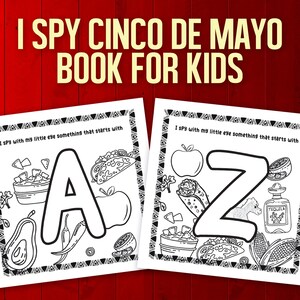 BEST VALUE! Cinco De Mayo From A-Z I Spy Mexico Activity Book - Instant Download Alphabet Guessing Game, Express Creativity For Mexican Kids