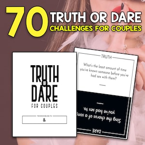 BEST VALUE 70 Truth or Dare For Couples Pages - Naughty Kinky Game Perfect For Date Night Gift for Married Couples Instant Download PDF
