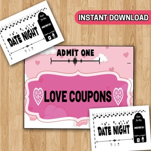 Coupons de couple amoureux de la meilleure valeur : coupons imprimables de cadeau de mariage d'anniversaire de Saint-Valentin Cadeau de Saint-Valentin pour petit ami Téléchargement instantané de PDF