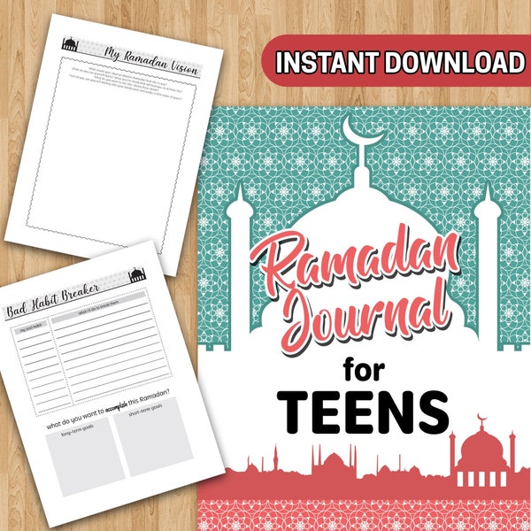 BEST VALUE Ramadan Printable Planner for Teens - 2020 Holiday Planner and Organizer Islamic Kit for Teens Fasting Journal Instant Download