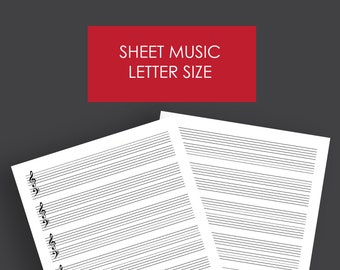 Music Staff Bar Charts Printable PDF, Manuscript Paper, Staves, Sheet Music - Editable Custom Templates, Digital File - INSTANT DOWNLOAD