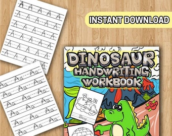 BEST VALUE 26 Dinosaur Handwriting Workbook for Kids: Printable Worksheet For Preschoolers Patterns Workbook for Handwriting Practice