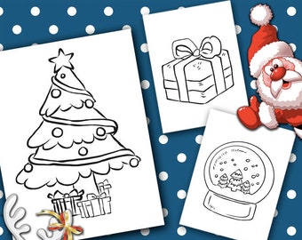 Merry Christmas Coloring Book Santa's Favorite Christmas Activity Book for Toddlers: Holiday Gift Stocking Stuffer Countdown to Christmas