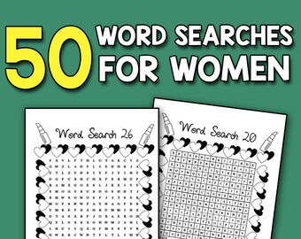 MEILLEURE VALEUR Recherche de mots pour les femmes en gros caractères : Téléchargement instantané Imprimable Recherche de mots Puzzle Livre pour maman Cadeau de fête des mères 50 pages à colorier