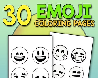 Emoji Coloring Etsy