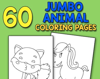Jumbo Toddler Animal Coloring Book My First Big Book of Coloring Early Learning And Preschool Prep Kids And Toddlers Children Activity Books