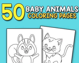 Baby Animals Coloring Book For 2 Years Old First Big Book of Animal Coloring For Toddlers Preschoolers And Kindergarten Students Educational