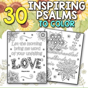 Color Your Psalms An Inspiring Christian Coloring Book for Relaxation Inspiration Stress Relief Scripture Coloring Book with Psalm and Bible