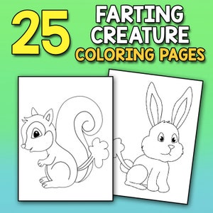 Best Value Farting Animals In Space Coloring Book 25 Etsy
