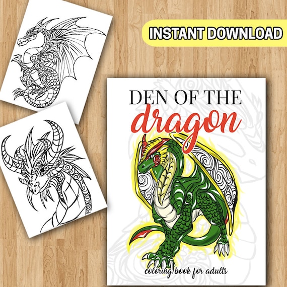 dragon coloring book for adults dragon coloring book for adults