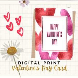 BESTER WERT druckbare Valentinskarte, digitale PDF Alles Gute zum Valentinstag Grüße, süßer Brief für geliebte Menschen, Herz Karte Valentinsgeschenk