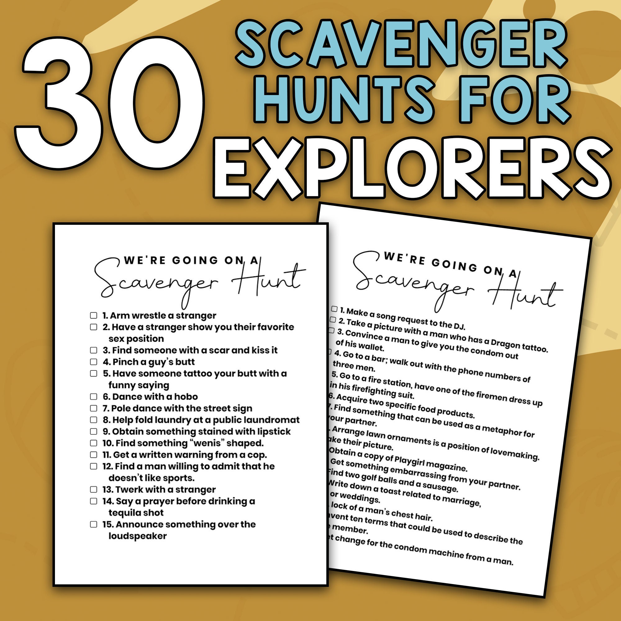 BEST VALUE 50 Scavenger Hunts for Kids Explorers Printable Adventure