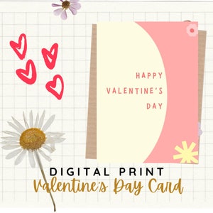 BESTER WERT druckbare Valentinskarte, digitale PDF Alles Gute zum Valentinstag Grüße, süßer Brief für geliebte Menschen, Herz Karte Valentinsgeschenk