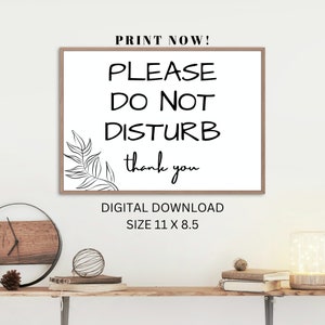 BEST VALUE Please Do Not Disturb - Instant Download Room Door Sign, Simple Poster Signage, Great for Office, Home, School, & More