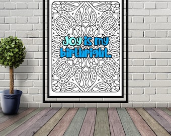 BEST VALUE! Pride Month Coloring Page For LGBTQ - Instant Download - Inspirational Quote To Color, Lesbian, Gay, Bisexual, Trans & Queer
