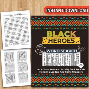 Black Heroes Word Search: An African American Activity Book For Kids Honoring Leaders And Game Changers