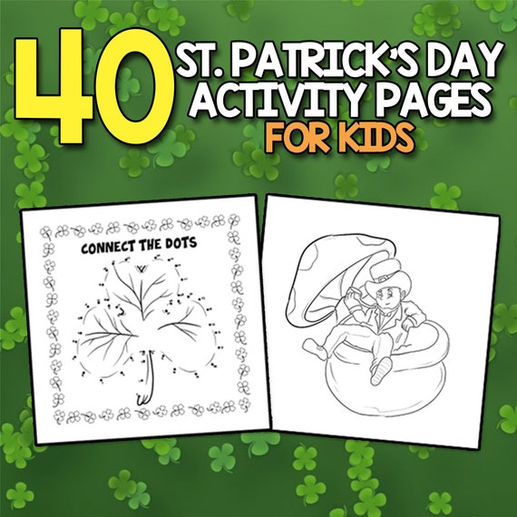 BEST VALUE St. Patrick's Day Jumbo Activity Book for Kids