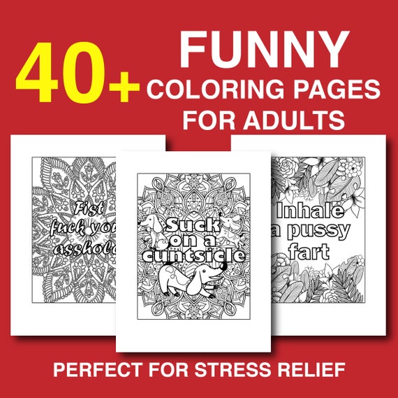 Funny Coloring Book Instant Download Swear Word Coloring Book for Adults  Humorous Curse Word Gifts Anger Management Activity Book Grown Ups 