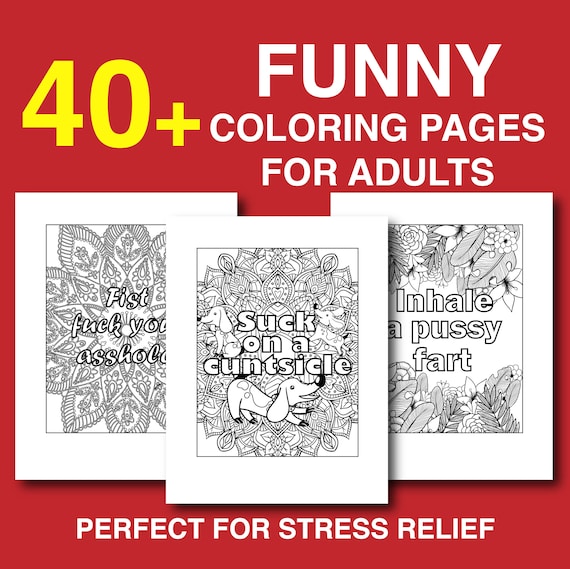 Funny Coloring Book Instant Download Swear Word Coloring Book for Adults  Humorous Curse Word Gifts Anger Management Activity Book Grown Ups 