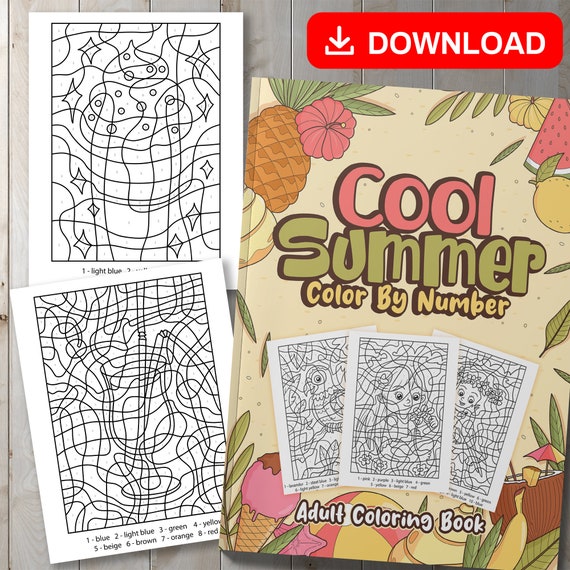 Unique + Fun Coloring Books for Adults, Cute Designs