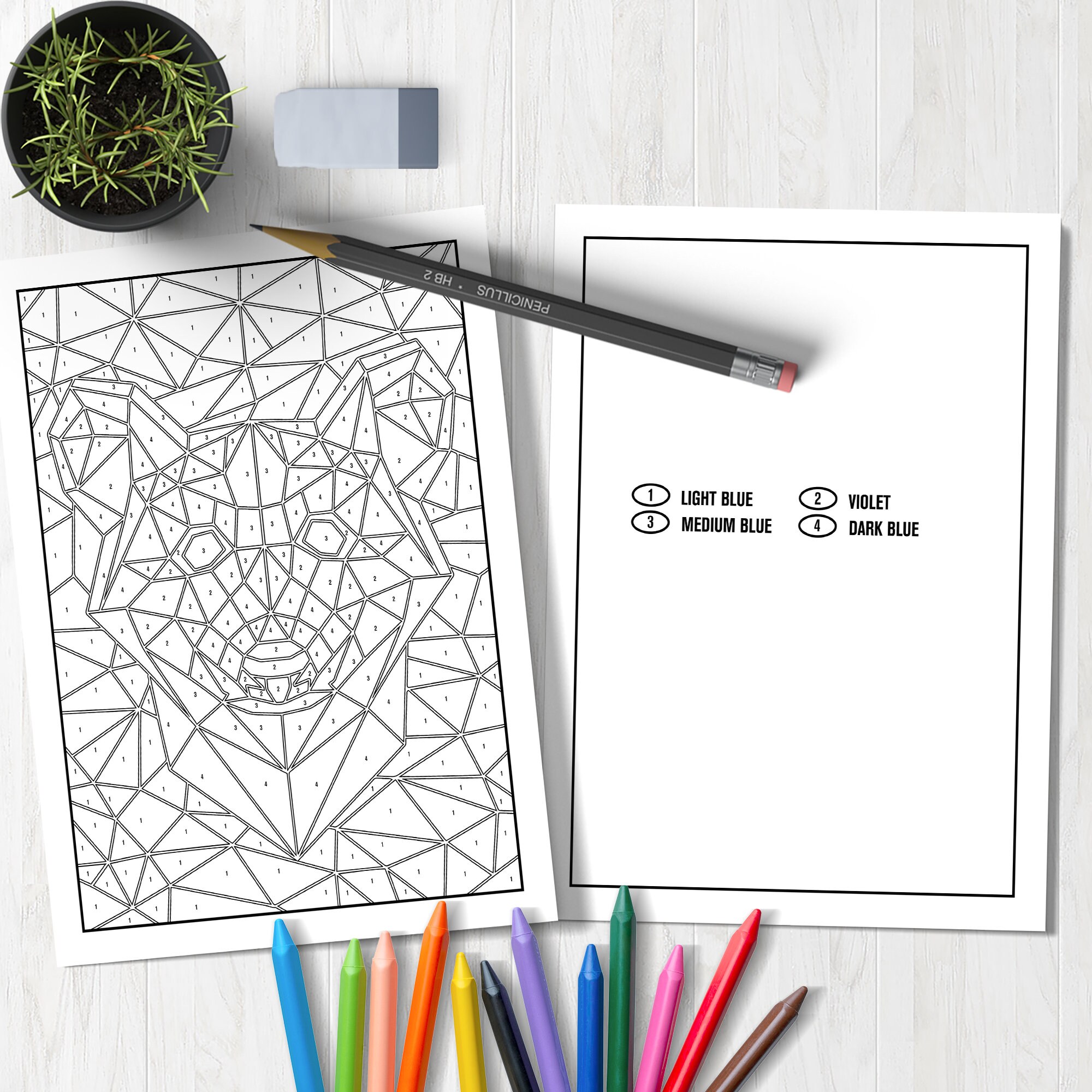 BEST VALUE 1 Page Printable Bear Color by Number - Instant Download ...