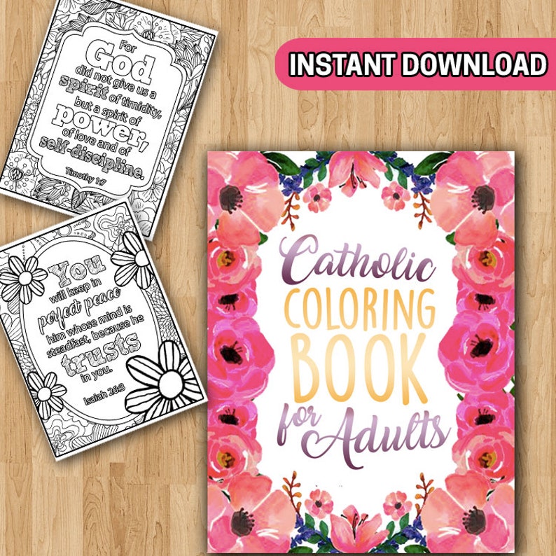Catholic Coloring Book for Adults Religious Inspirational Devotional