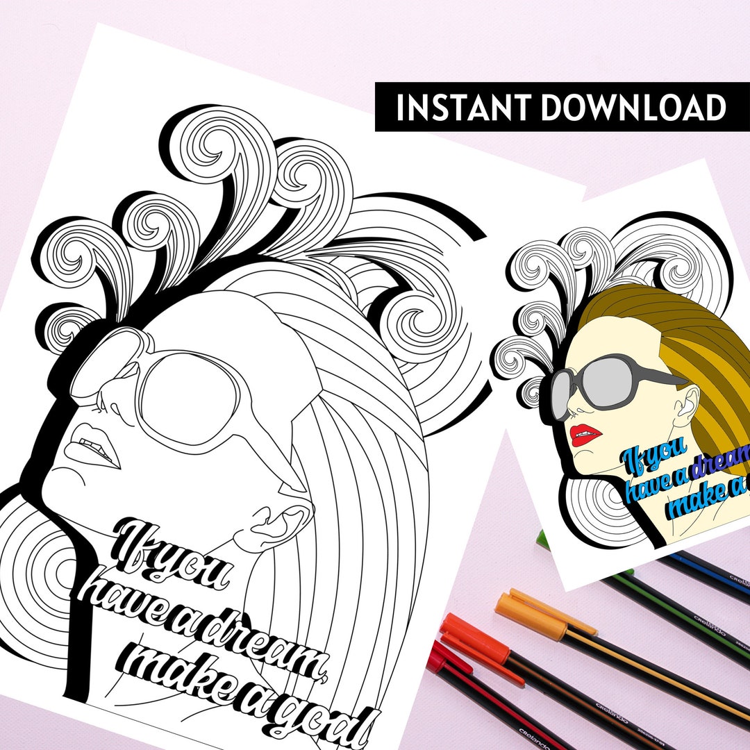 BEST VALUE Feminist Coloring Page Instant Download Feminist Coloring ...