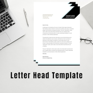 Plantilla de membrete empresarial de MEJOR VALOR - Descarga instantánea de diseño de membrete tamaño A4, membrete corporativo empresarial, diseño moderno imprimible