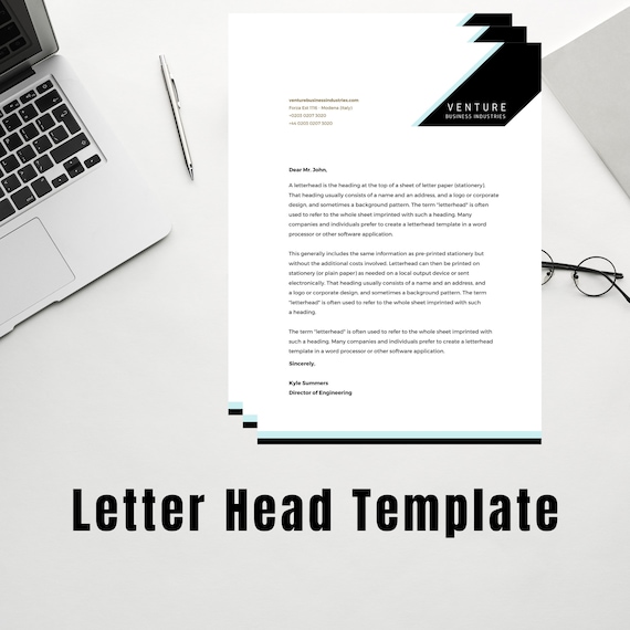 BEST VALUE Business Letterhead Template Instant Download A4 Etsy
