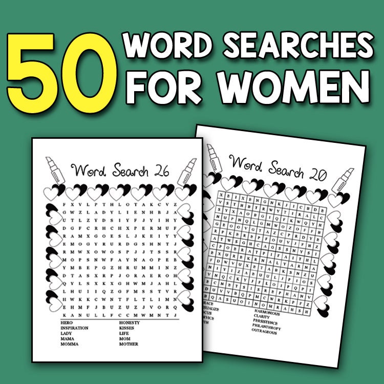 best value word search for women large print instant download etsy