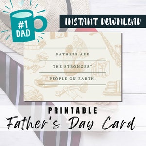 ¡MEJOR VALOR! Tarjeta imprimible del Día del Padre Feliz - Descarga instantánea de tarjetas de felicitación del Día del Padre Regalo ideal para papá, papá, abuelo, padrastro