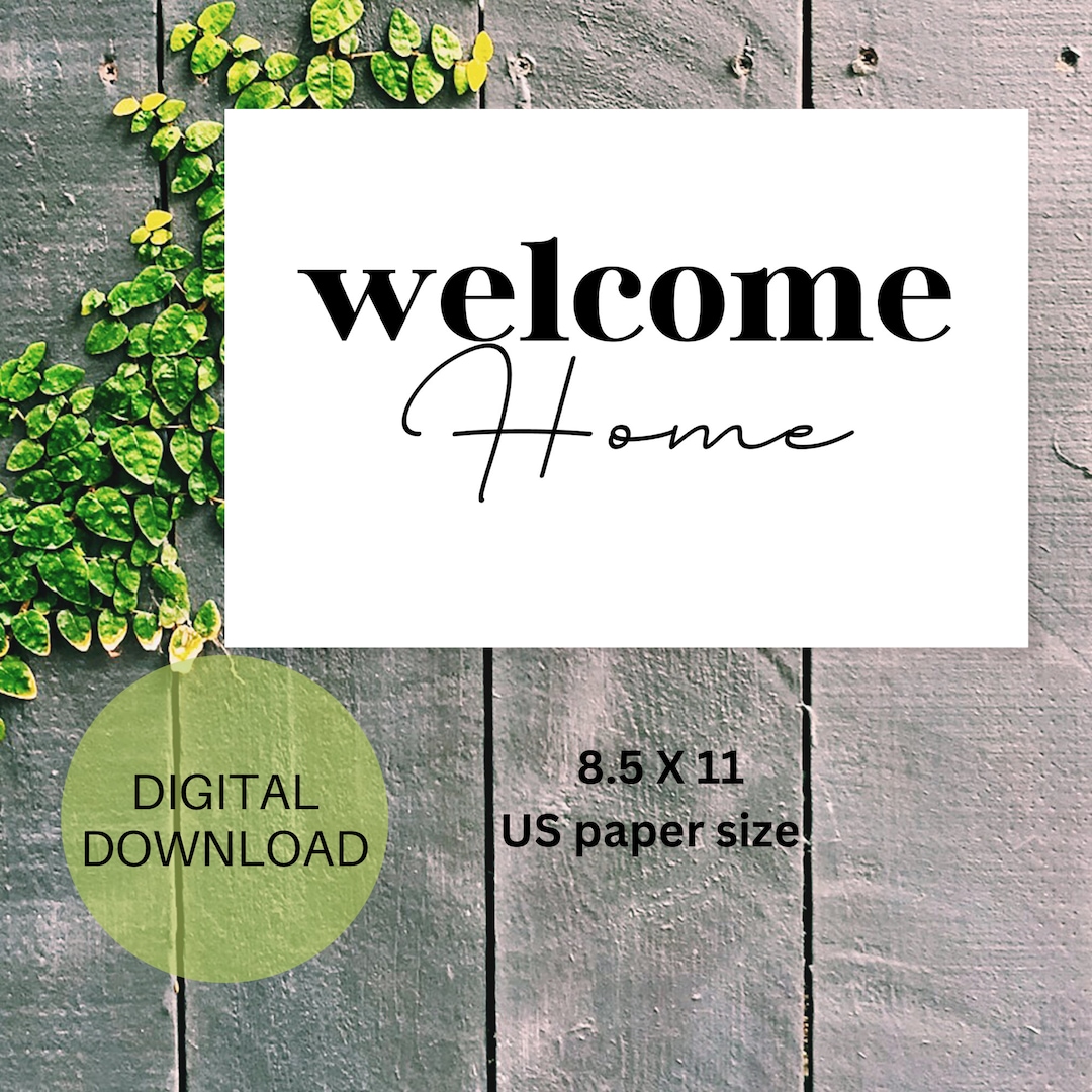 BEST VALUE Welcome Home Printable Instant Download Entryway Decor ...