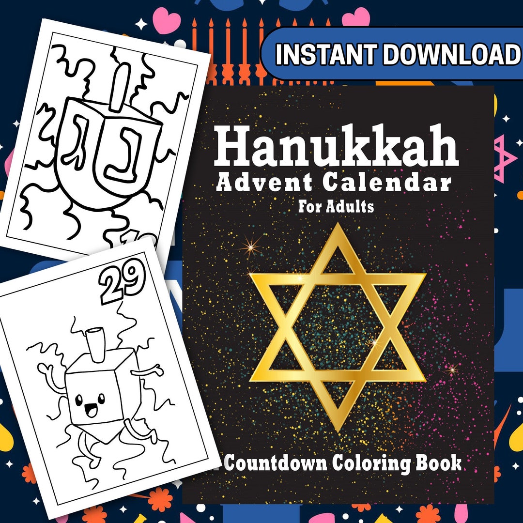 BEST VALUE 30 Hanukkah Advent Calendar for Adults Instant Download