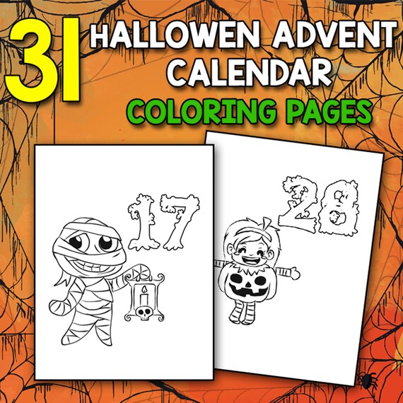 BEST VALUE 31 Printable Halloween Advent Calendar to Color: Color and  Countdown to Halloween for Kids and Adults - Etsy Ireland