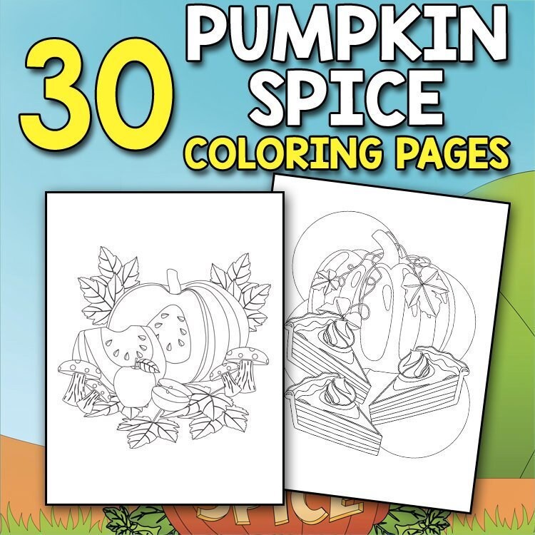 BEST VALUE 30 Pumpkin Spice Coloring Book: an Adult Coloring Book With ...